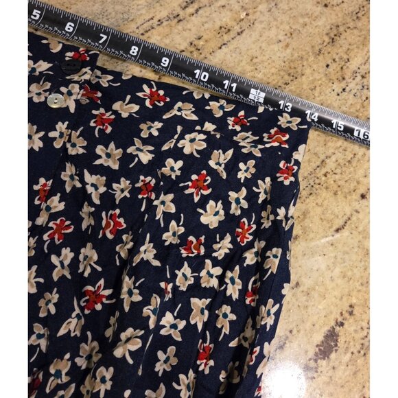 Vintage Kathie Lee Sz 12 Maxi Skirt Rayon Ditzy Floral Y2k Preppy - Picture 3 of 13